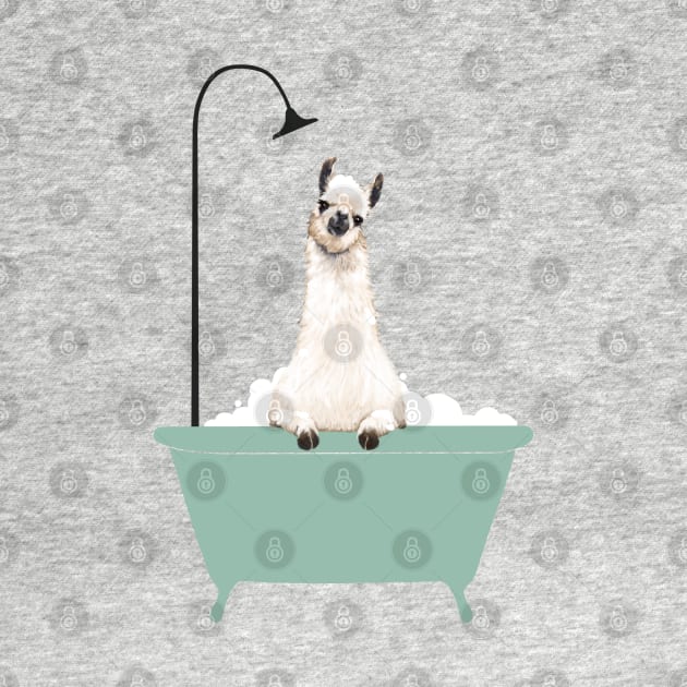 Llama Enjoying Bubble Bath by bignosework